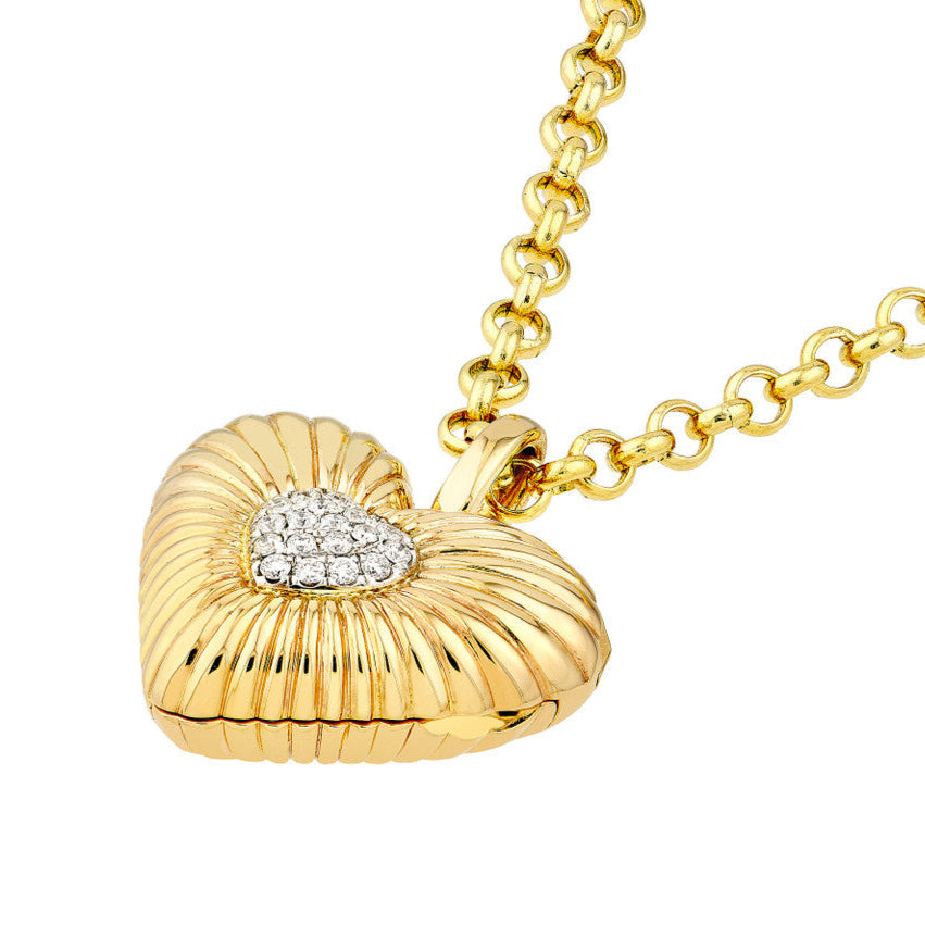RADIANT Heart Pave Diamond Locket