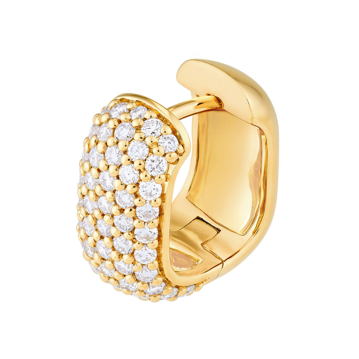Wide Pave Huggies