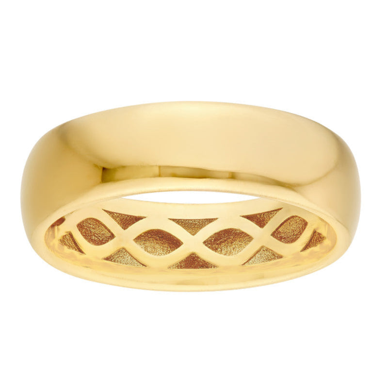 DEDICATED Wide Gold Band