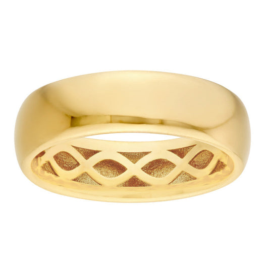 DEDICATED Wide Gold Band