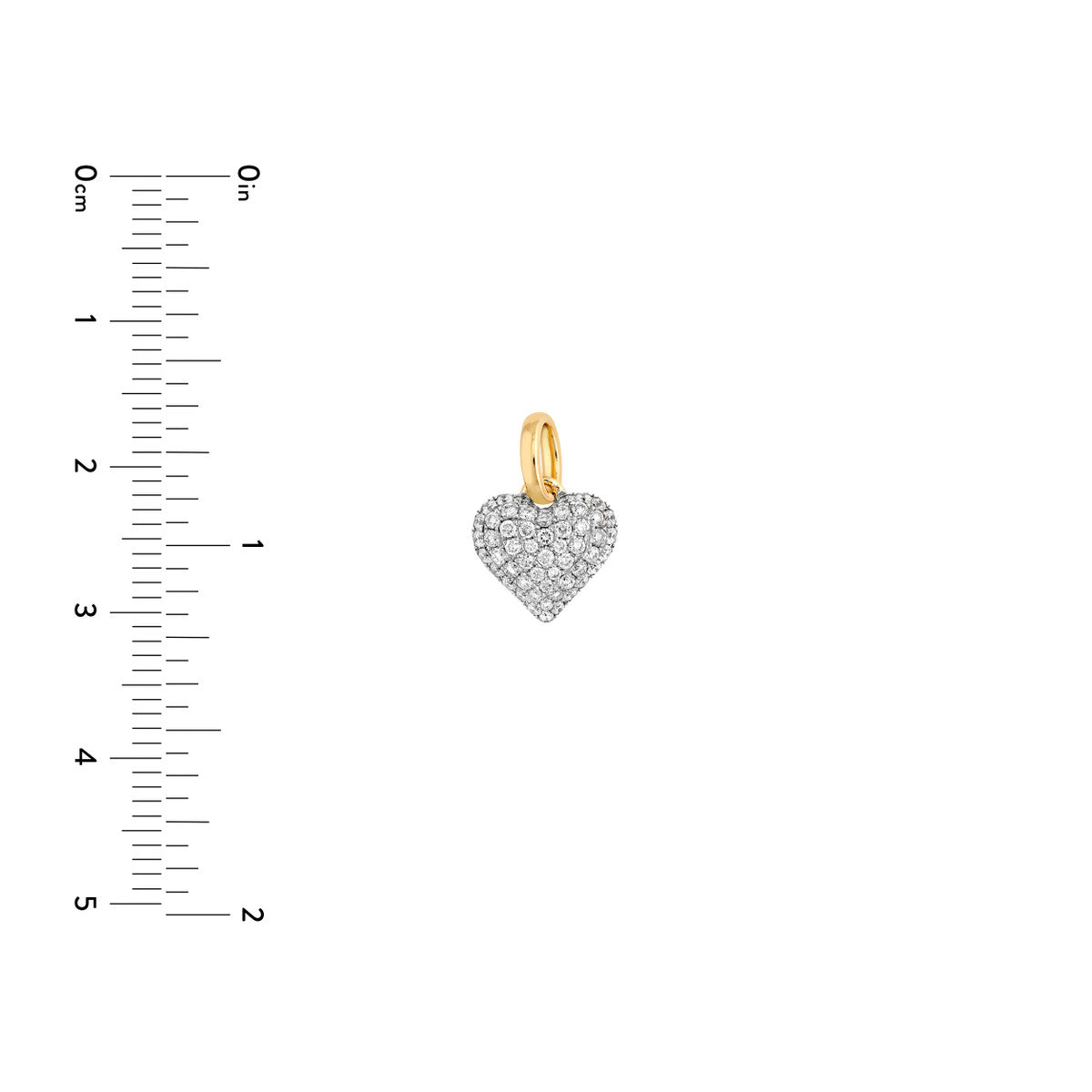 YOU + ME Pave Diamond Heart Pendant