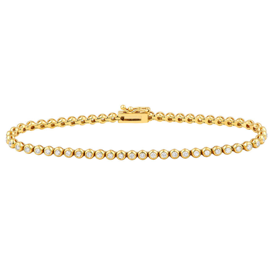CLASSIC Diamond Bezel Tennis Bracelet - Slim
