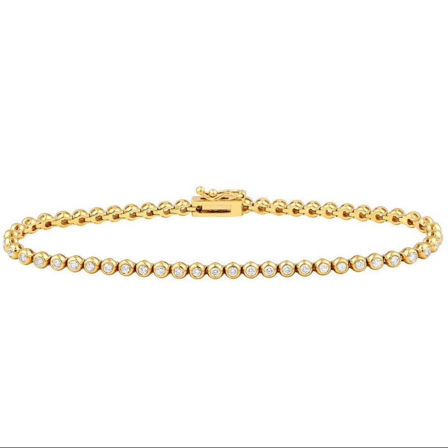 CLASSIC Diamond Bezel Tennis Bracelet - Slim