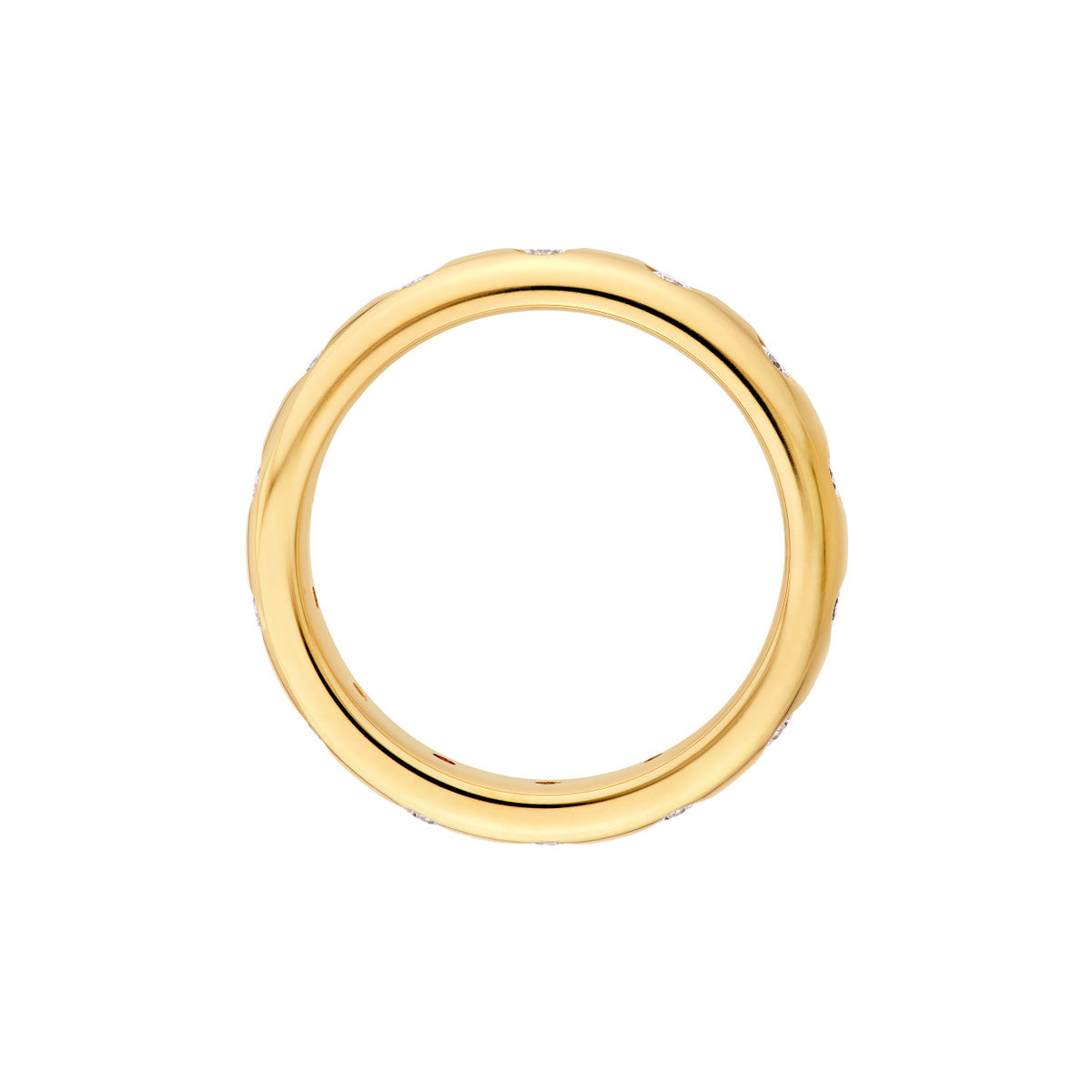 ETERNITY Diamond Station Yellow Gold Band