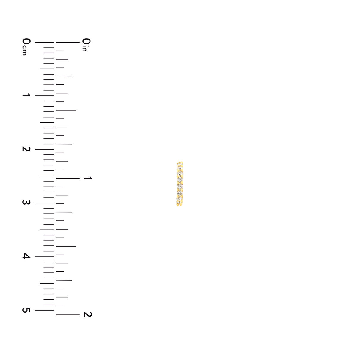 Diamond Half-Circle Profile Studs