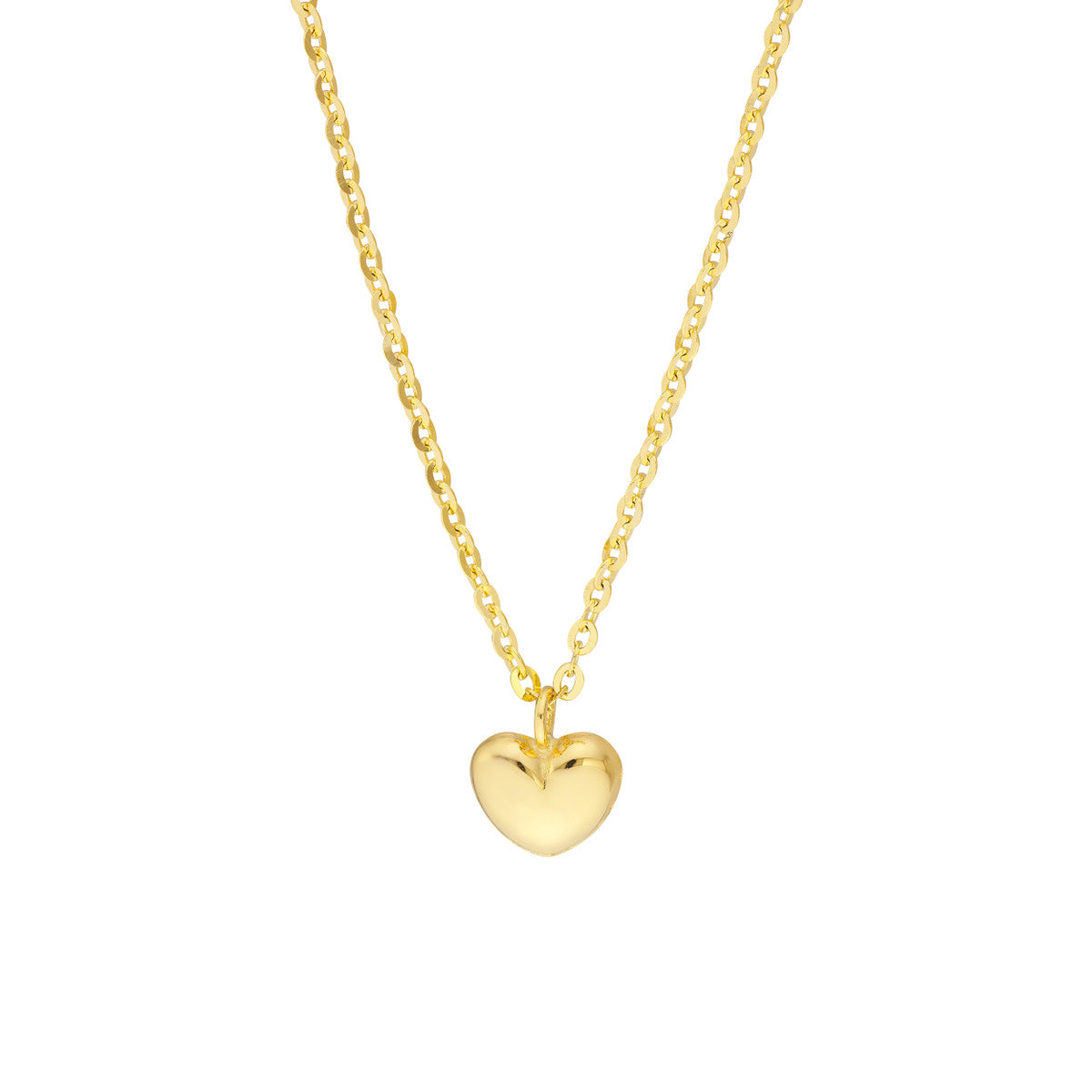 FLOWER GIRL Mini Puff Heart Pendant Necklace