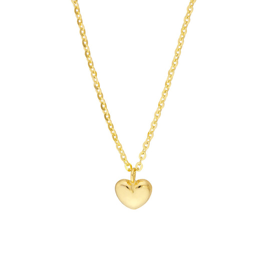 FLOWER GIRL Mini Puff Heart Pendant Necklace