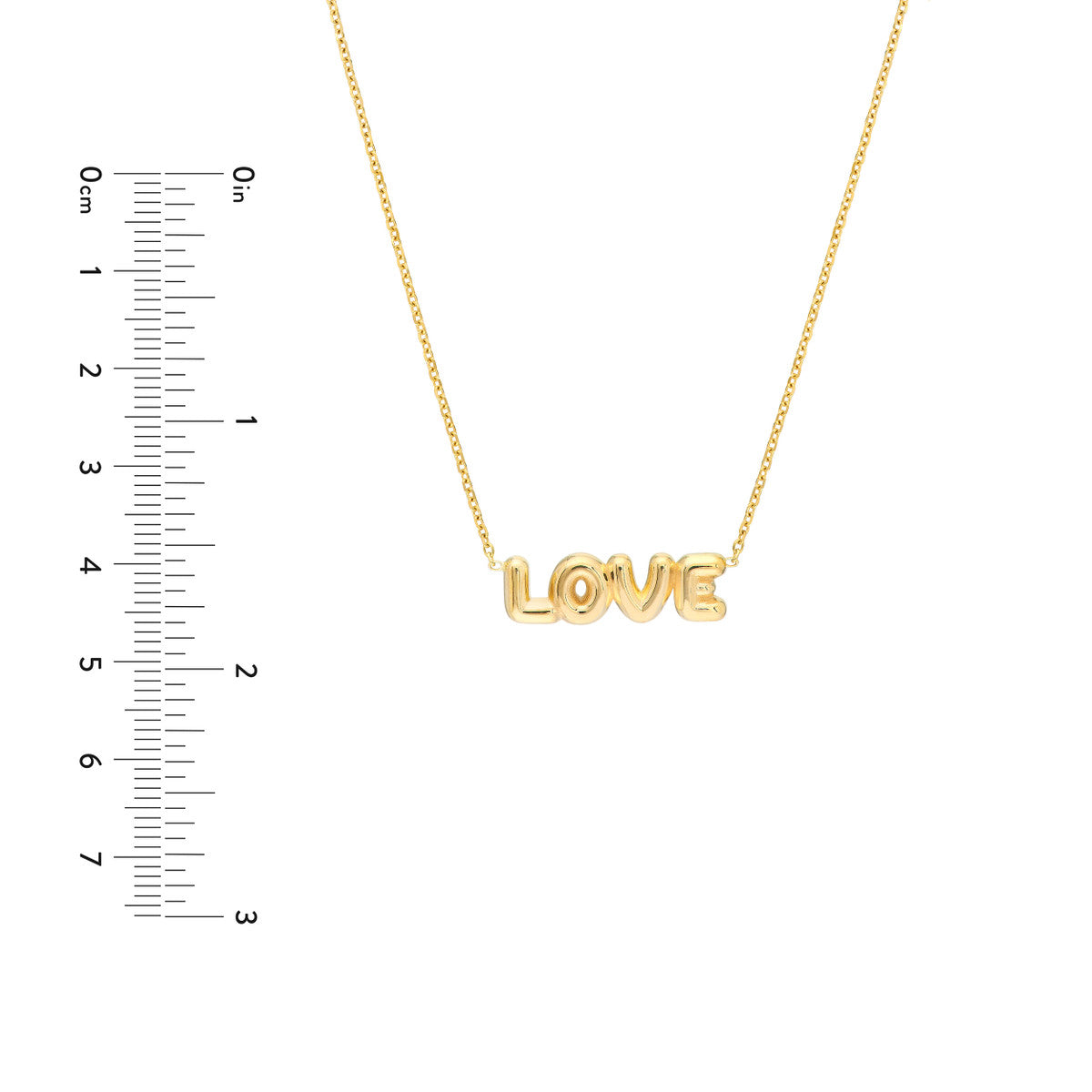 LOVE Puff Pendant Necklace