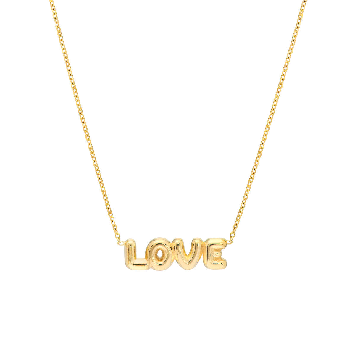 LOVE Puff Pendant Necklace