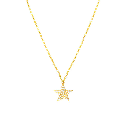 Diamond Starfish Necklace