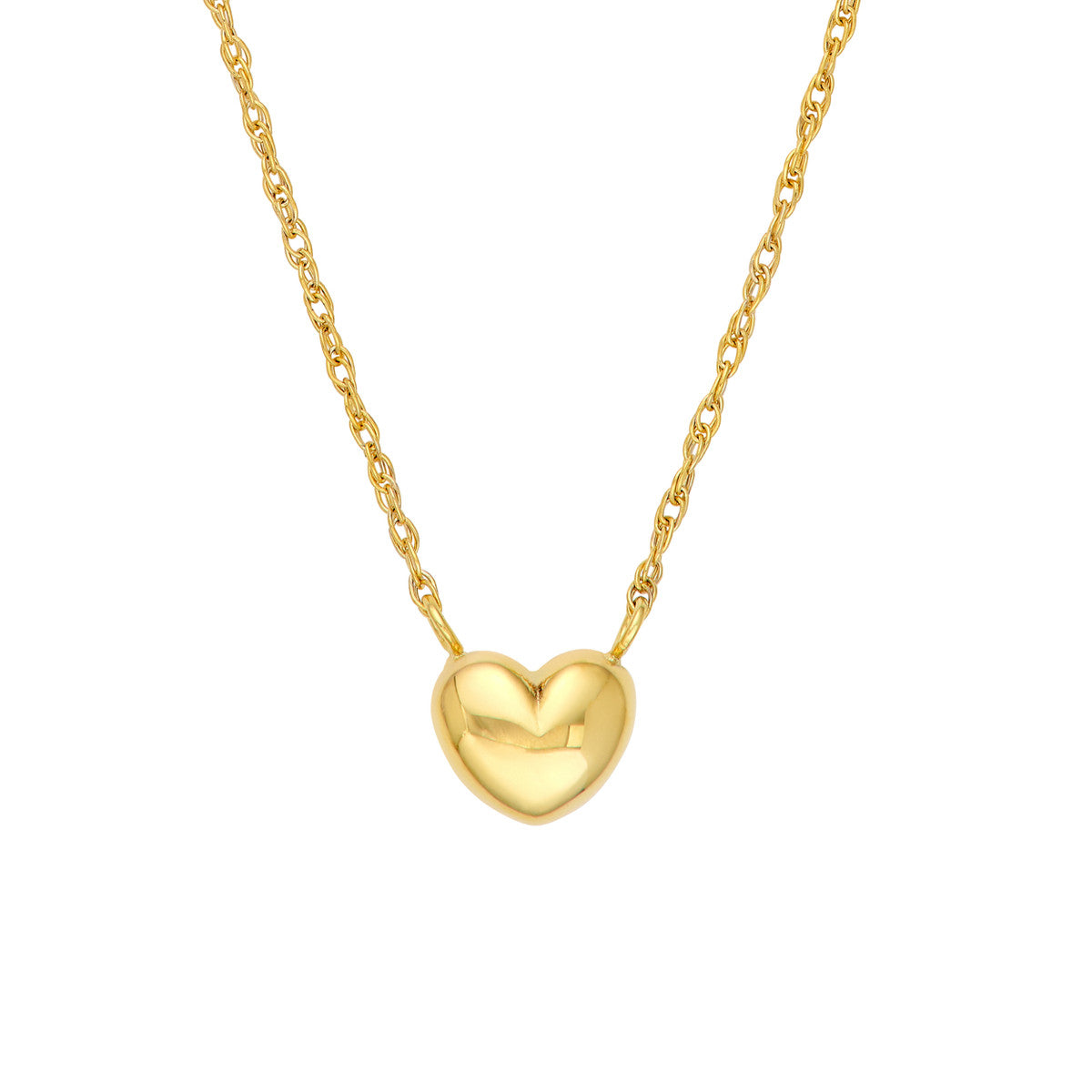 HEART Puff Pendant Necklace