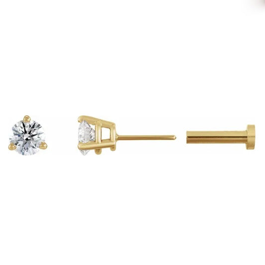 COMFORT Medium Diamond Flat Back Studs