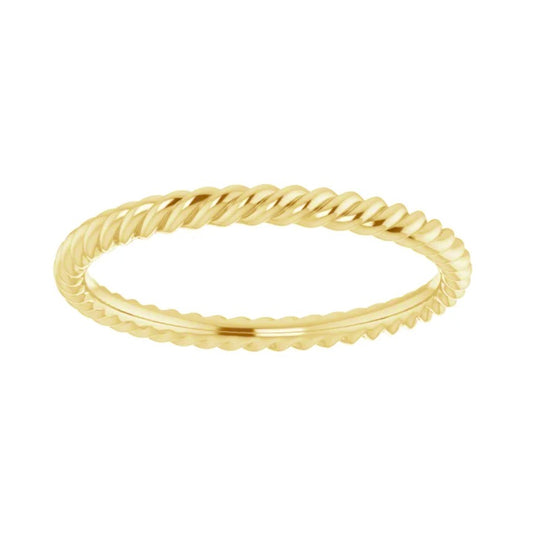 INTERTWINED Slim Rope Eternity Band