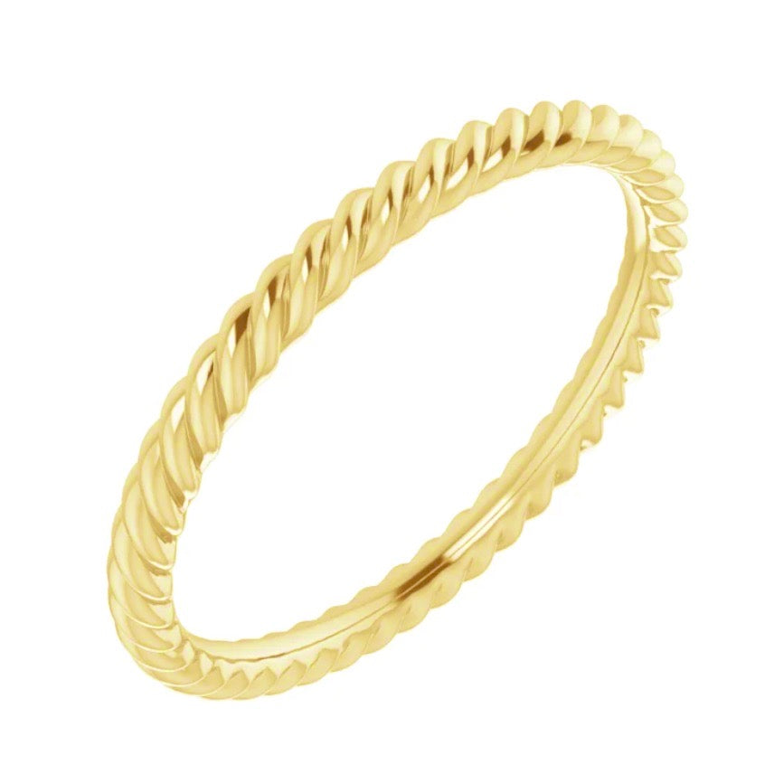 INTERTWINED Slim Rope Eternity Band