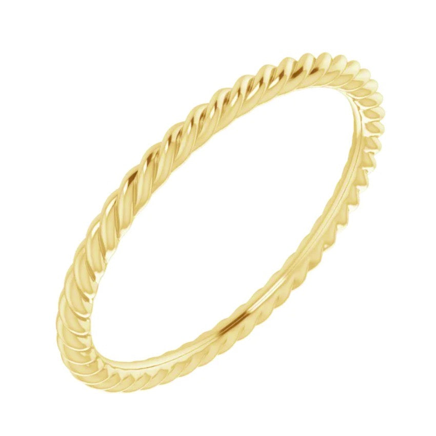 INTERTWINED Super Slim Rope Eternity Band