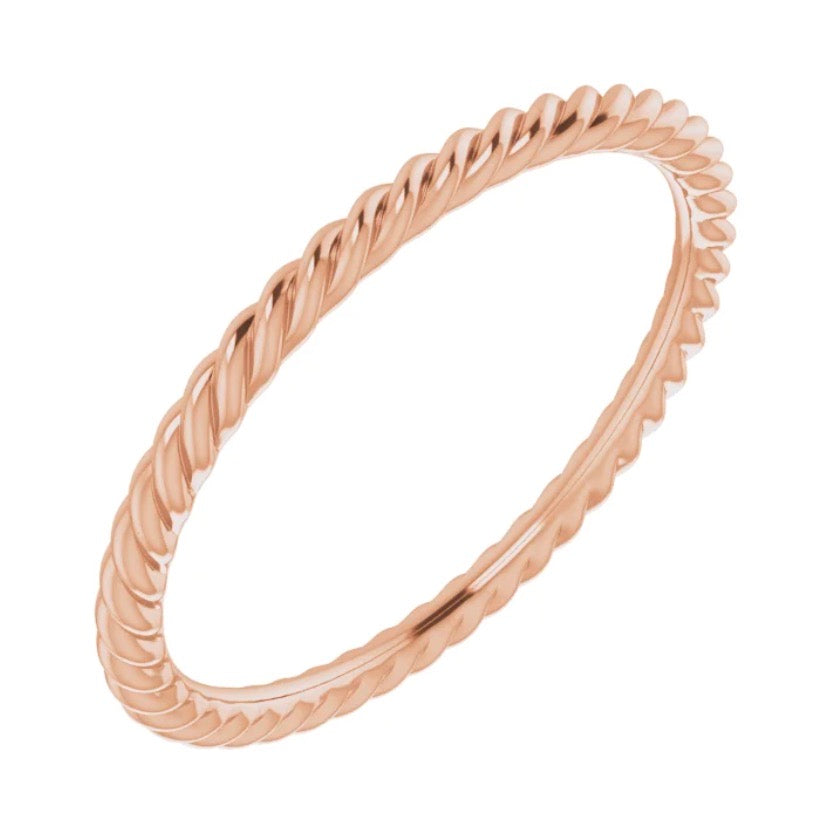 INTERTWINED Super Slim Rope Eternity Band