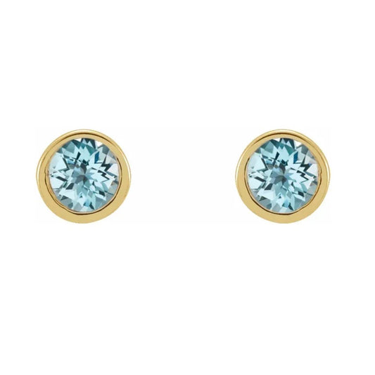 SOMETHING BLUE Sky Blue Topaz Micro Stud Earrings