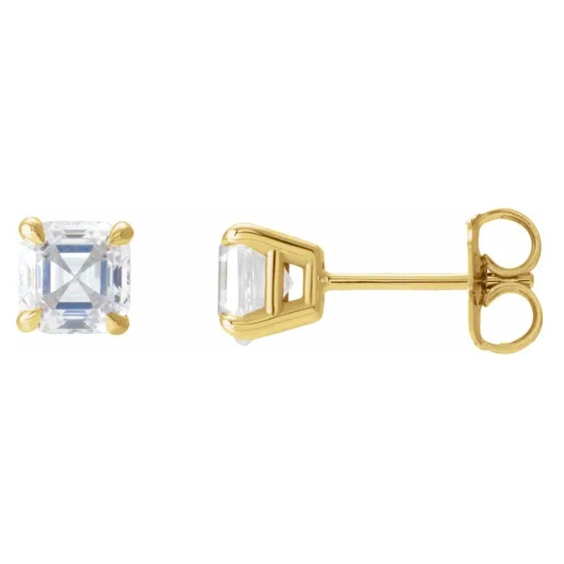 CLASSIC Diamond Asscher Cut Studs