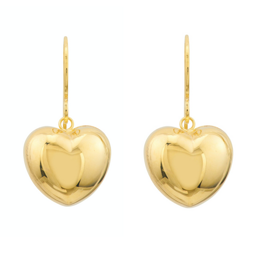 HEART Puff Drop Earrings