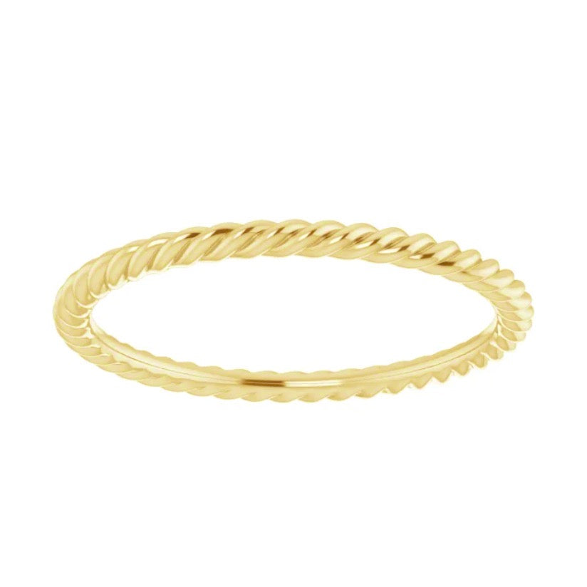 INTERTWINED Super Slim Rope Eternity Band