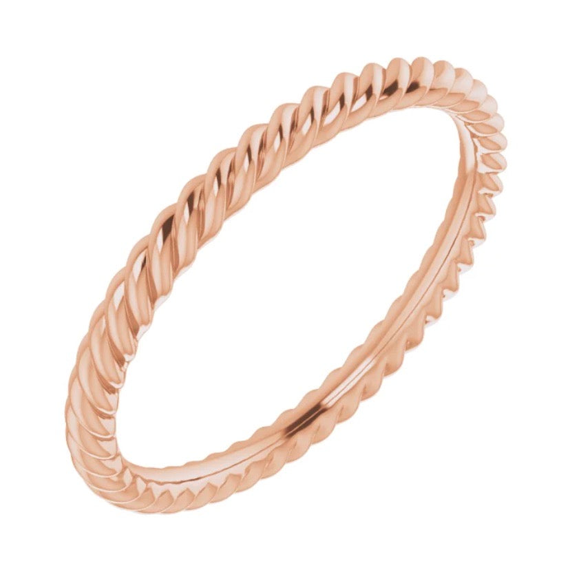 INTERTWINED Slim Rope Eternity Band