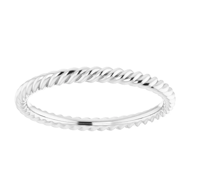 INTERTWINED Slim Rope Eternity Band