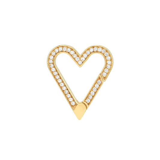 HEART Diamond Open Push Chain Lock