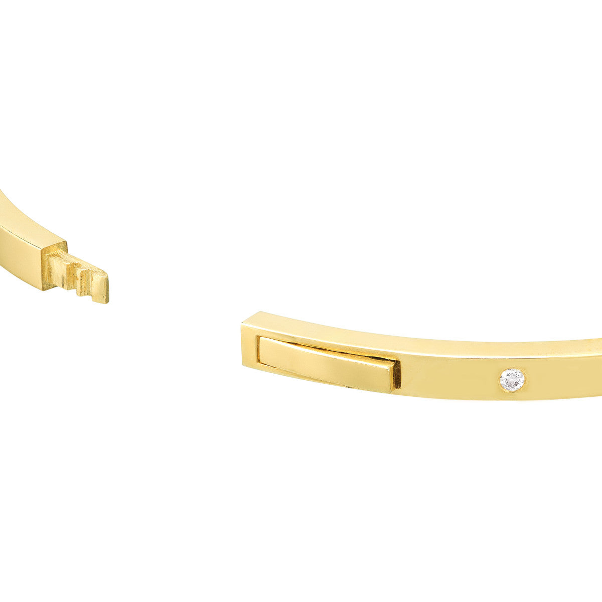 RIVER Flush Set Diamond Bangle