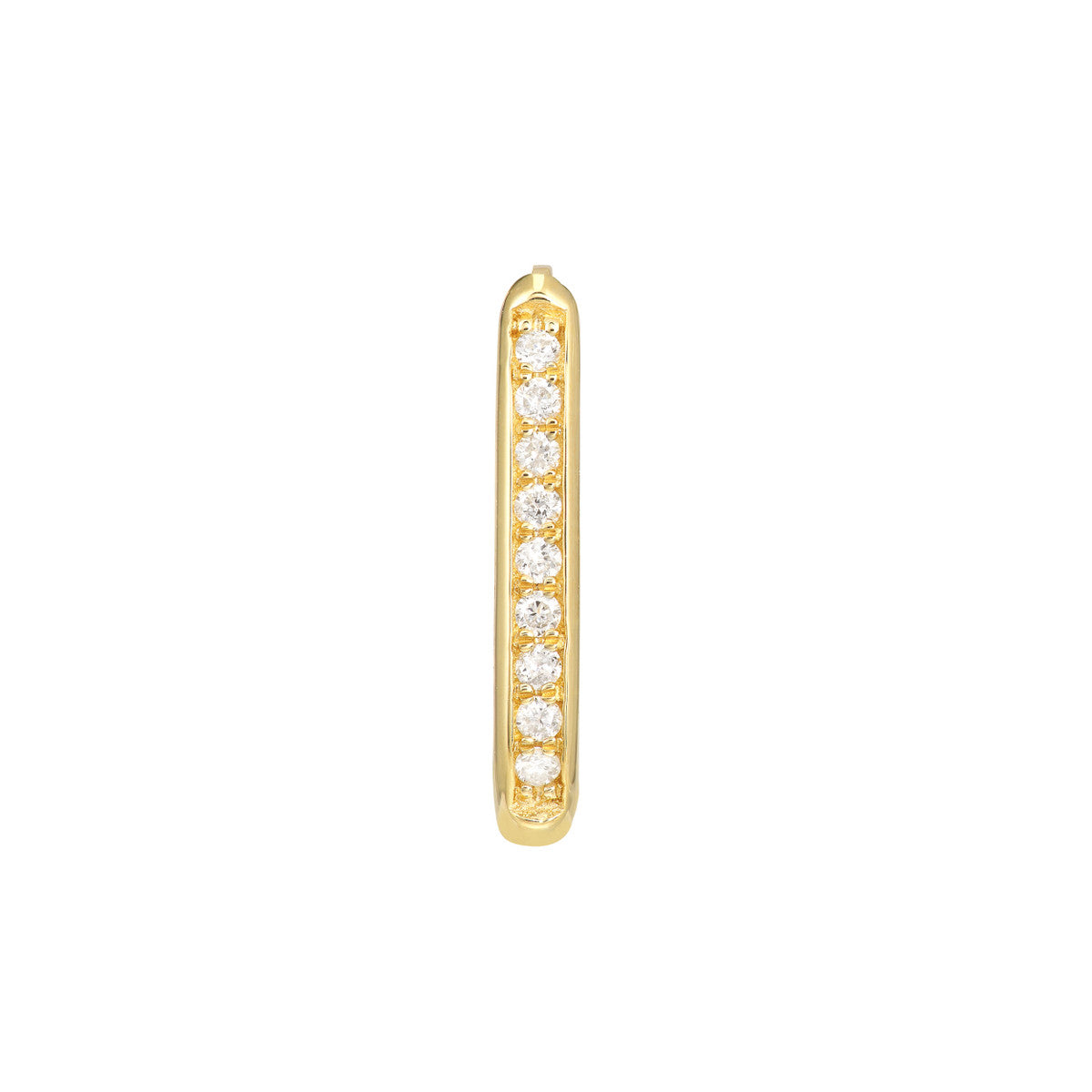 Channel Set Diamond Medium Hoops