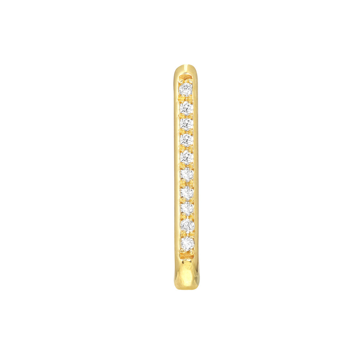 Channel Set Diamond Long Hoops