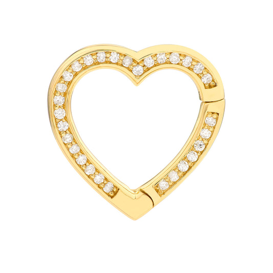 HEART Diamond Snap Chain Lock