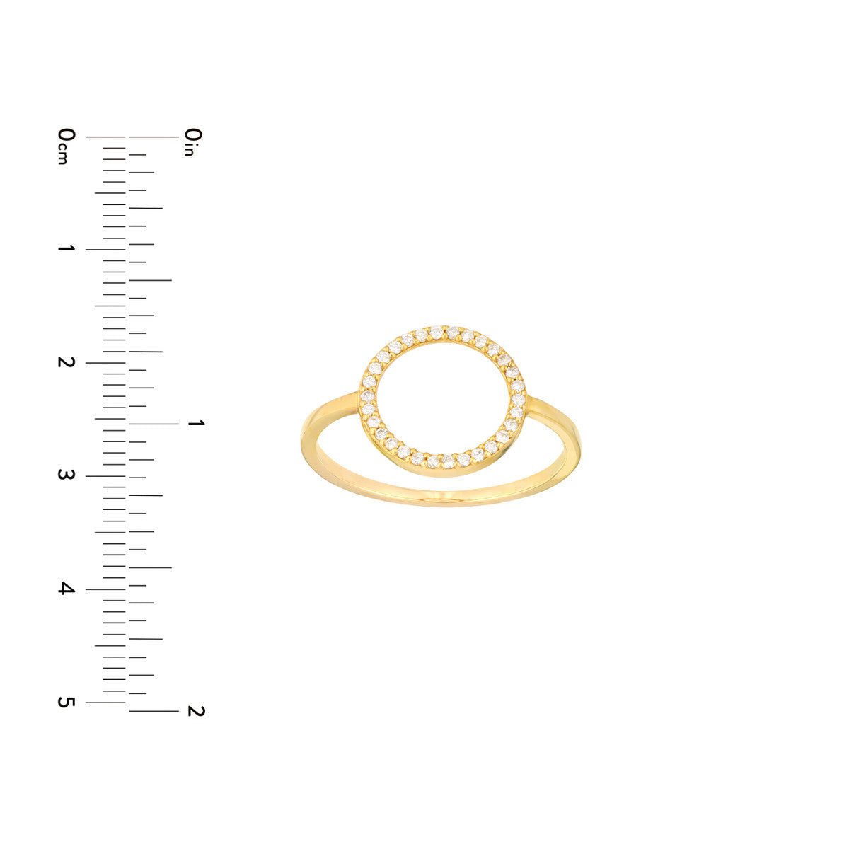 OPEN Diamond Circle Ring