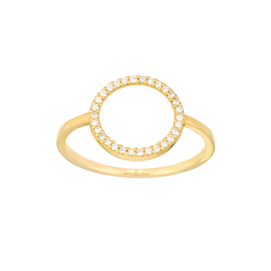 OPEN Diamond Circle Ring