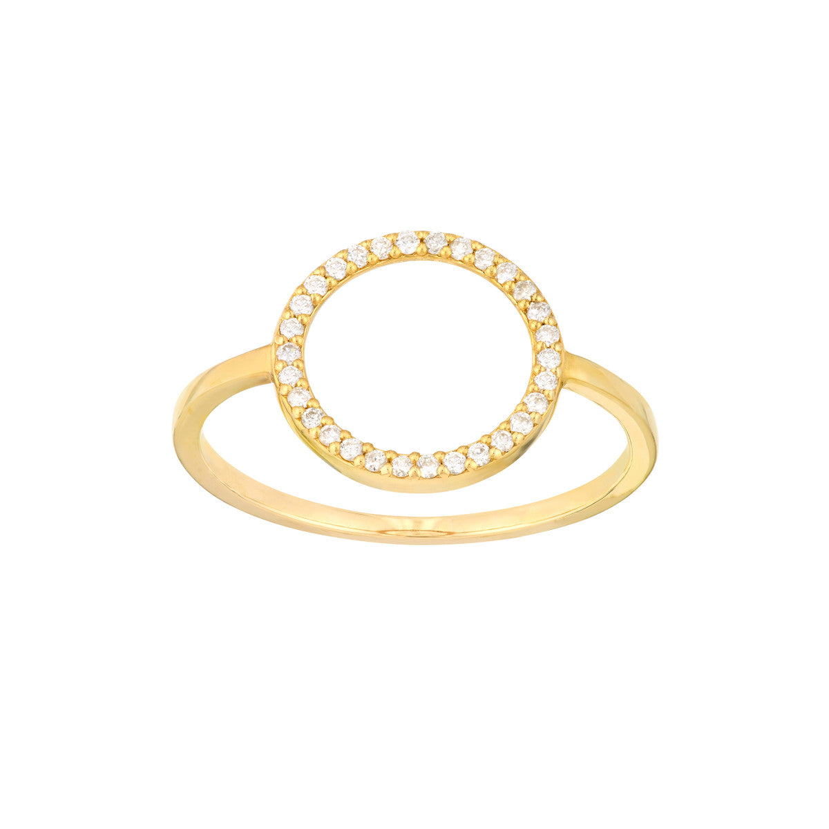 OPEN Diamond Circle Ring