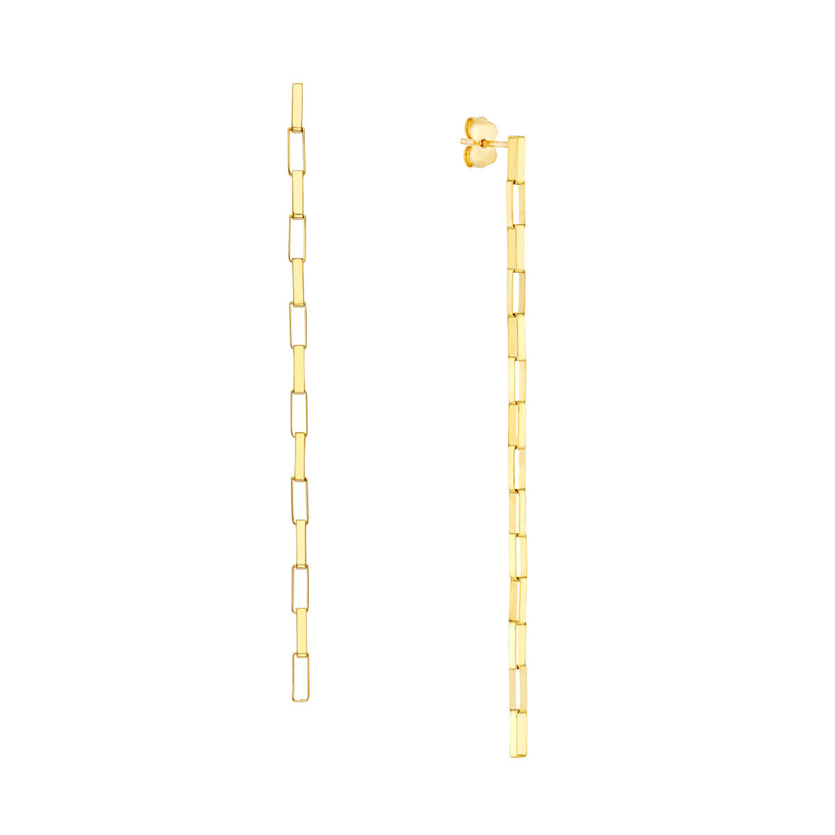 REBA Long Box Link Box Dangle Earrings