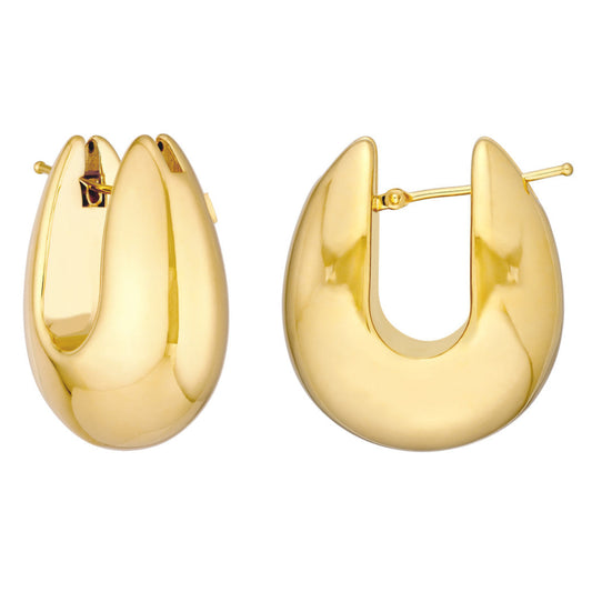 BUBBLES Puff Wide Round Puff Hoop Earrings