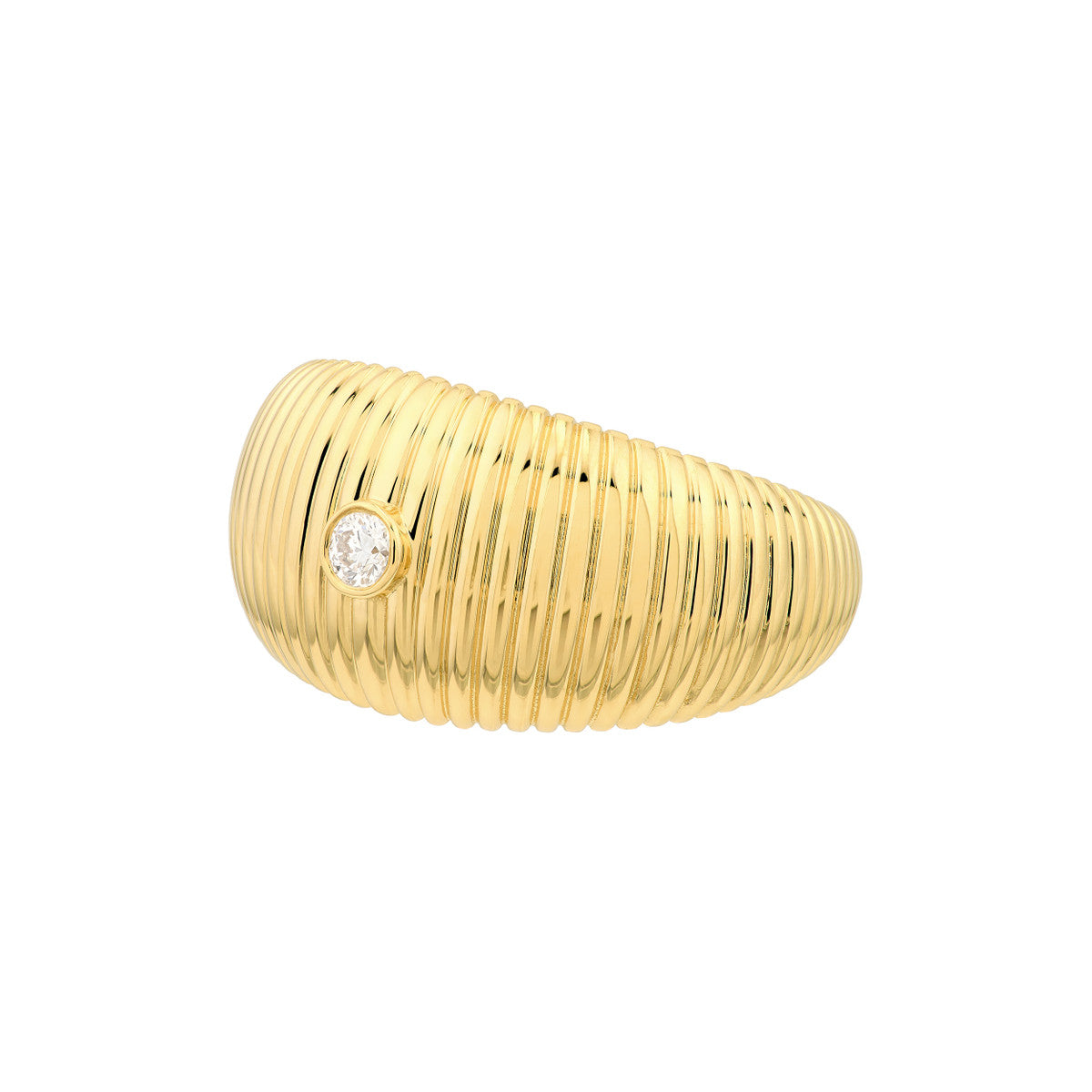 RADIANT Diamond Ribbed Ring