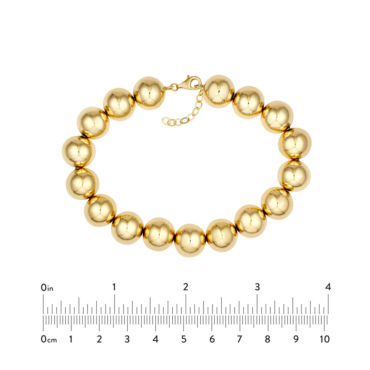 BIG GOLD Bead Bracelet - 12mm