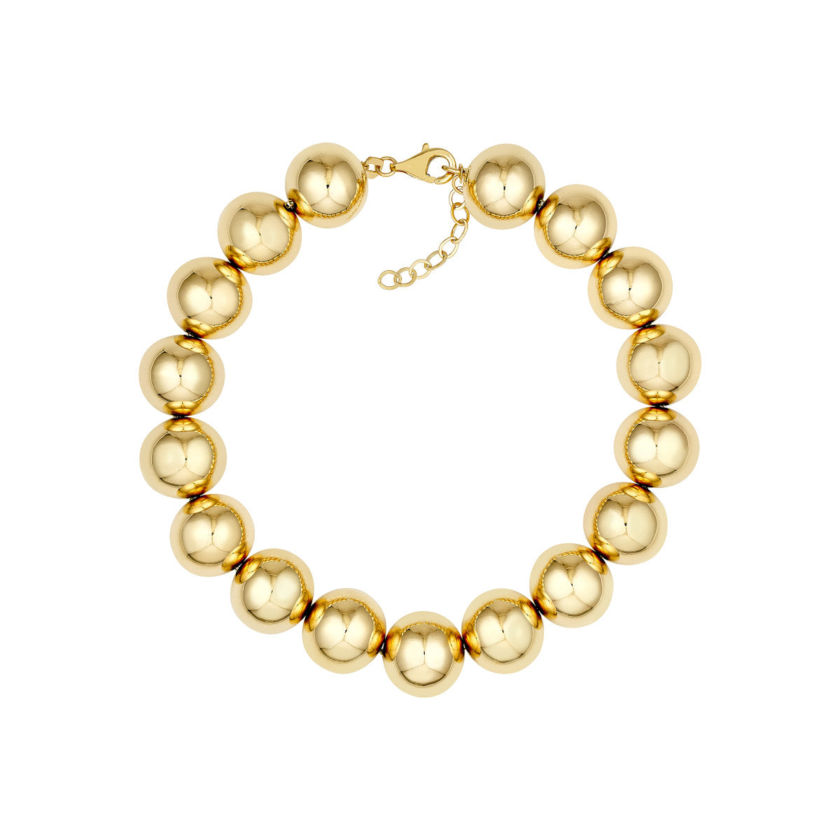 BIG GOLD Bead Bracelet - 12mm