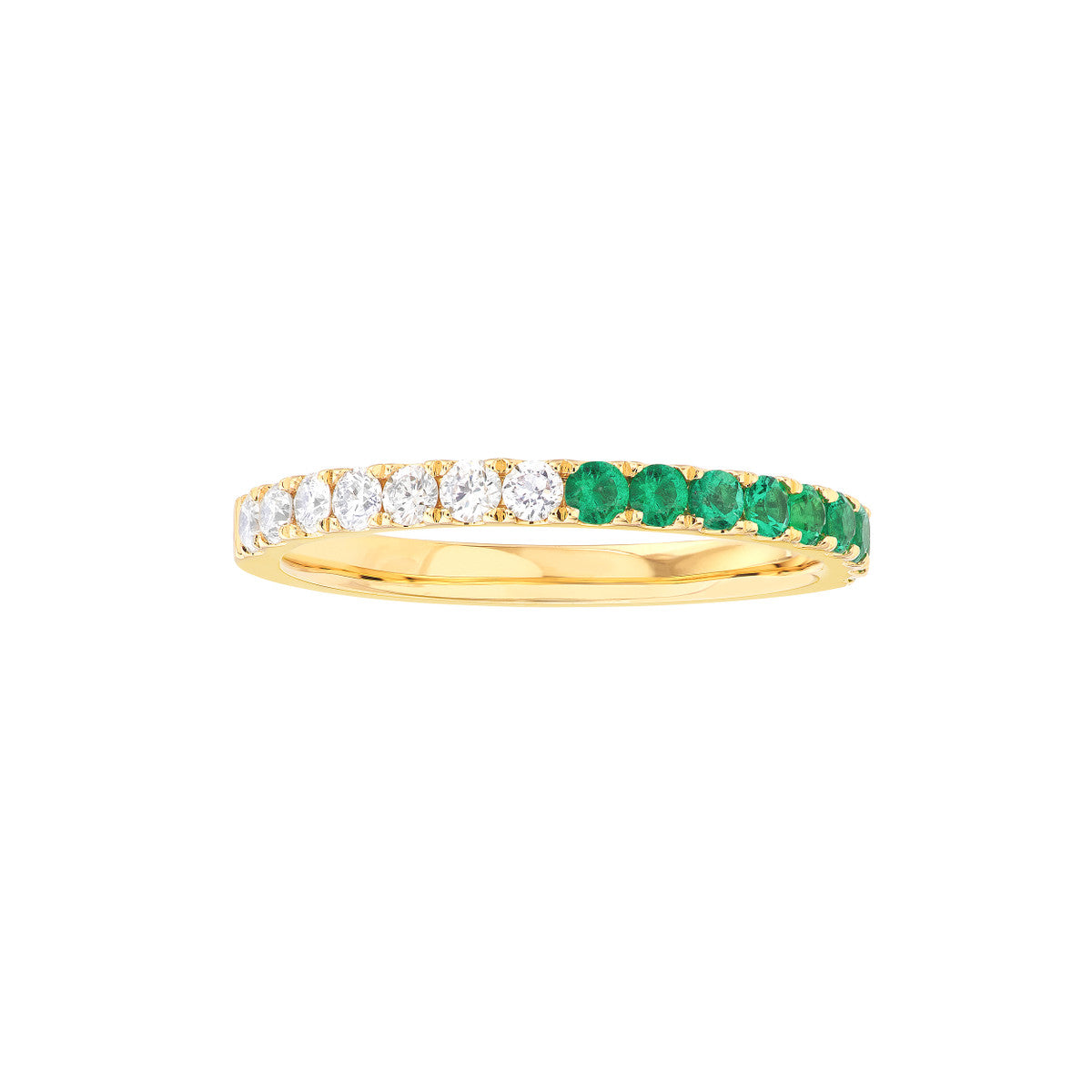 LOVE STACK Emerald + Diamond Stackable Band