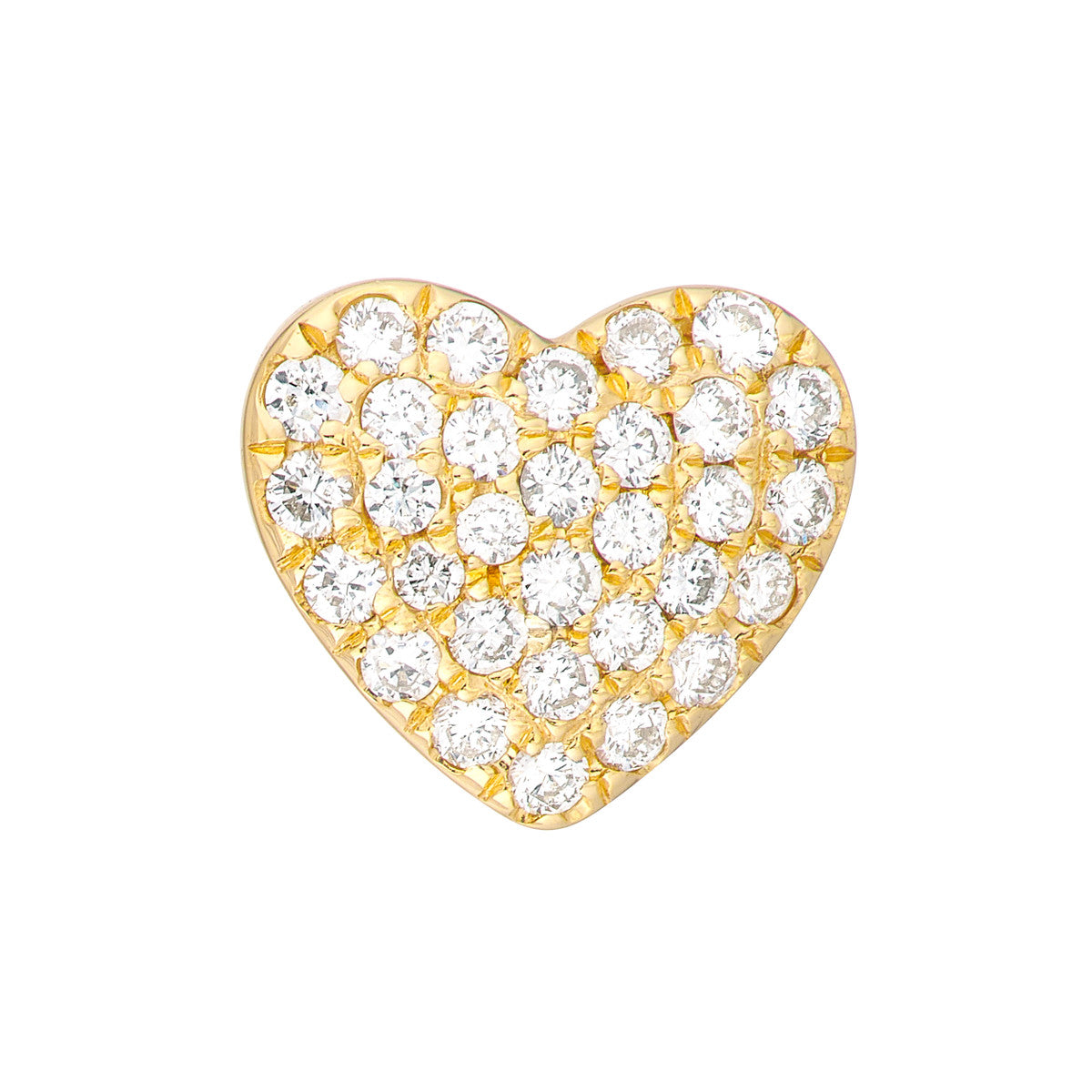 HEART Pave Diamond Studs