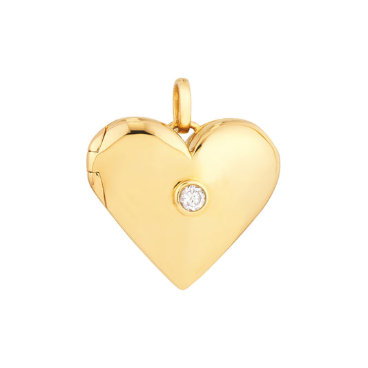 HEART Diamond Puff Locket