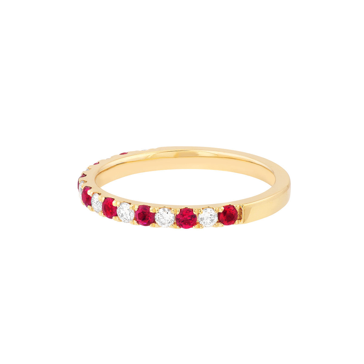 LOVE STACK Ruby + Diamond  Stackable Band