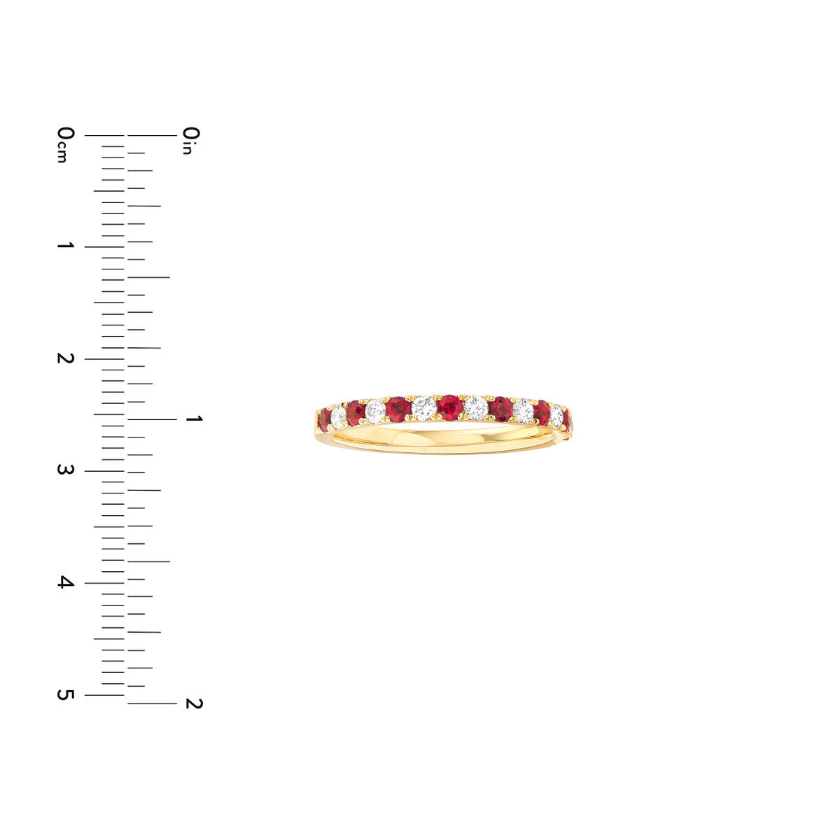 LOVE STACK Ruby + Diamond  Stackable Band