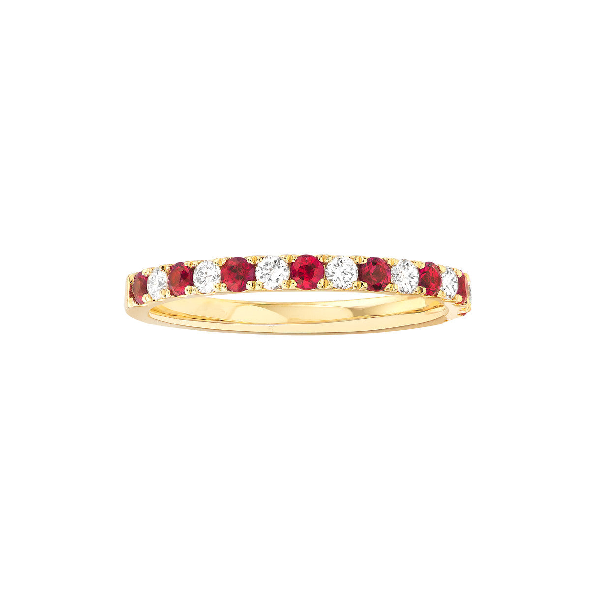 LOVE STACK Ruby + Diamond  Stackable Band