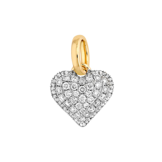 YOU + ME Pave Diamond Heart Pendant