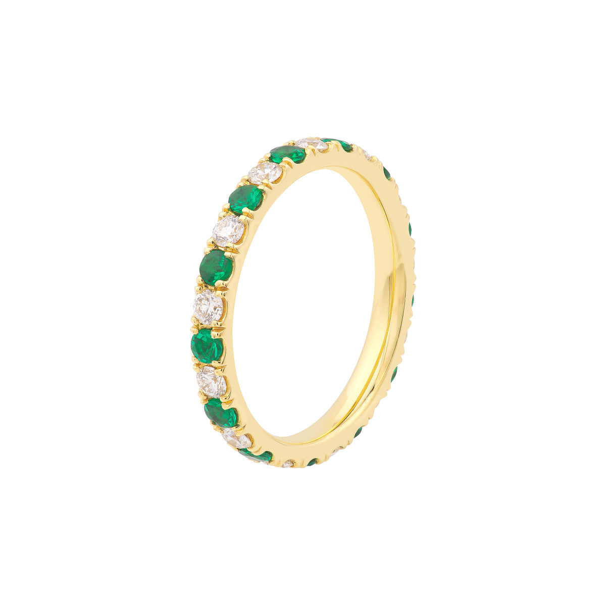 LOVE STACK Emerald + Diamond Eternity Band