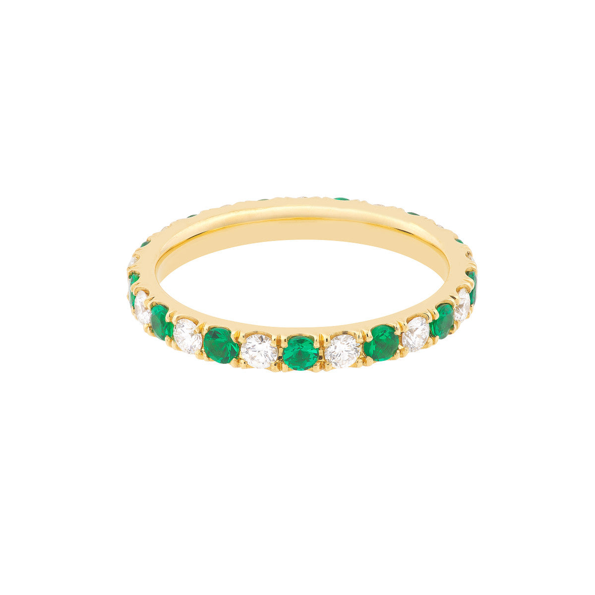 LOVE STACK Emerald + Diamond Eternity Band