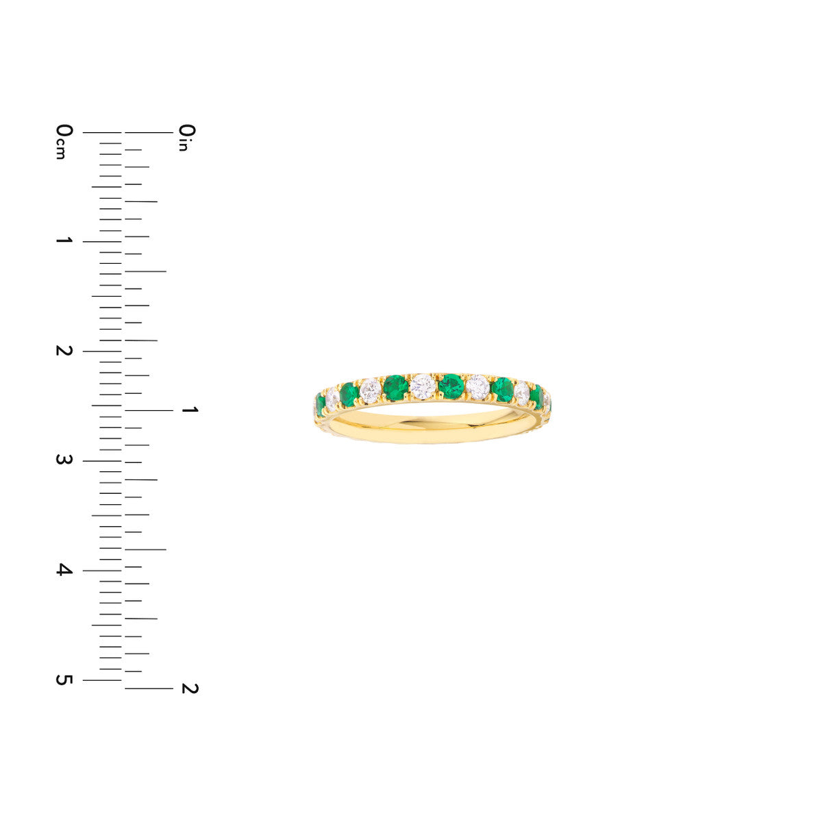 LOVE STACK Emerald + Diamond Eternity Band