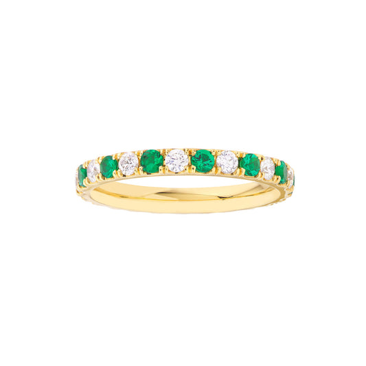 ETERNITY Emerald + Diamond Eternity Band